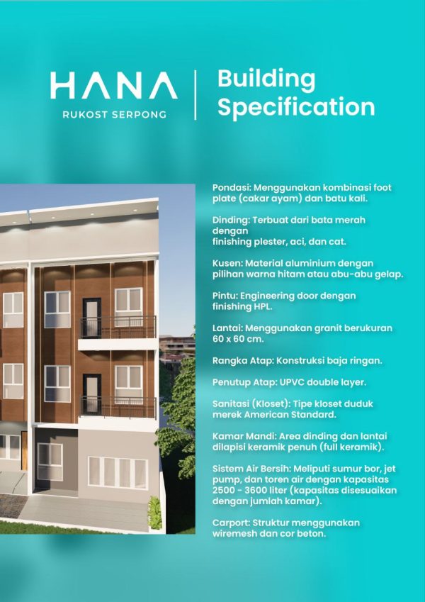 Hana Kos Kosan Serpong