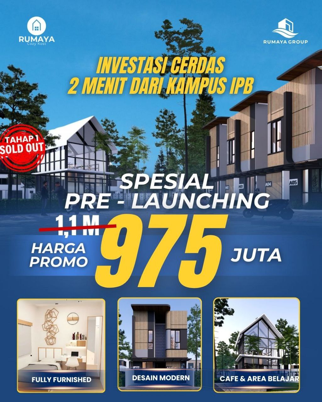 Rumah Kos Bogor Premium 700 meter Dari Gerbang Kampus IPB